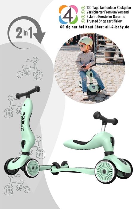 Scoot and Ride Highwaykick 1 - Rutscherfahrzeug und Scooter in einem!