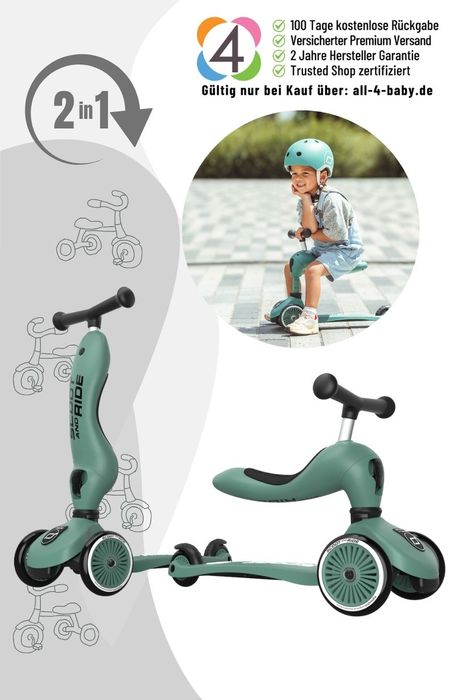 Scoot and Ride Highwaykick 1 - Rutscherfahrzeug und Scooter in einem!