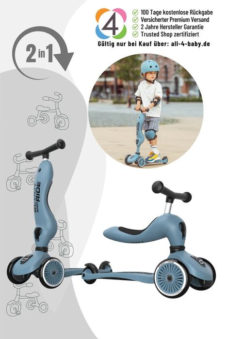 Scoot and Ride Highwaykick 1 - Rutscherfahrzeug und Scooter in einem!