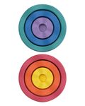 Stapelstein Inside Rainbow Classic 6er Set - (violet / blue / dark green / yellow / orange / red)