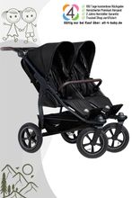 TFK Duo 2 Sportkinderwagen mit Luftrad Set (Gestell + 2 Sportsitze) / Zwillingswagen / Geschwisterwagen