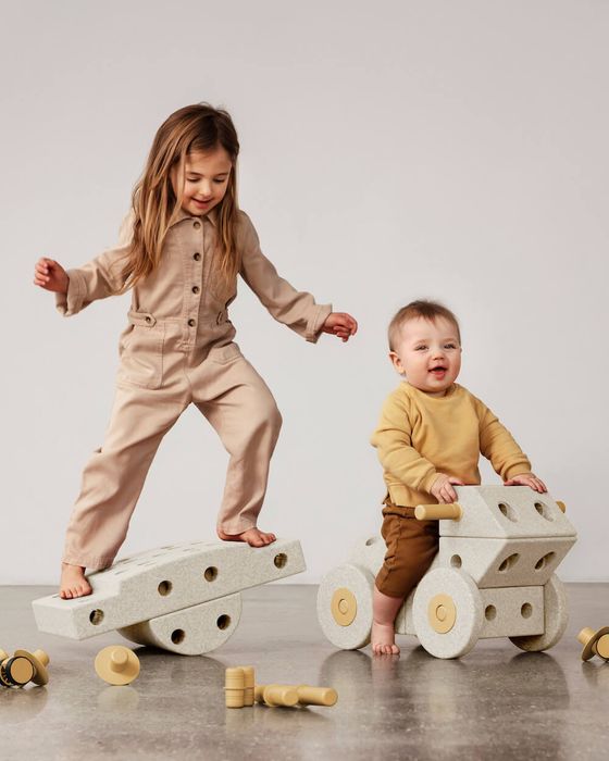 MODU Dreamer-Set - XXL Bauset Balance-Spielzeug, Rutscher, Wippe, Baukasten Set