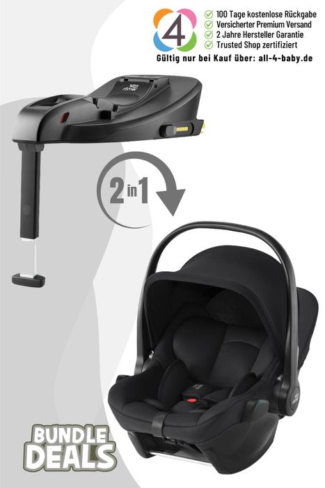 Britax Römer Baby-Safe Core Babyschale inkl. Baby-Safe Core Isofix Base - 0 - 13 kg, von Geburt bis ca. 15 Monate / von 40 – 85 cm