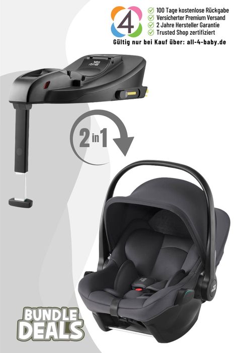 Britax Römer Baby-Safe Core Babyschale inkl. Baby-Safe Core Isofix Base - 0 - 13 kg, von Geburt bis ca. 15 Monate / von 40 – 85 cm