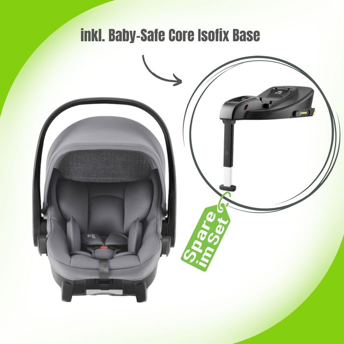 Britax Römer Baby-Safe Core Babyschale inkl. Baby-Safe Core Isofix Base - 0 - 13 kg, von Geburt bis ca. 15 Monate / von 40 – 85 cm