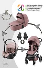 Britax Römer Smile 5Z - 5-in-1 Set Kombikinderwagen inkl. Babywanne, Babysafe Pro und Babyschalen Adapter