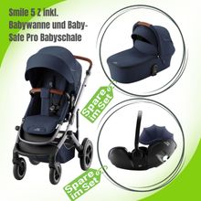 Britax Römer Smile 5Z 3-in-1 Kombikinderwagen inkl. Babywanne und Babyschale Pro