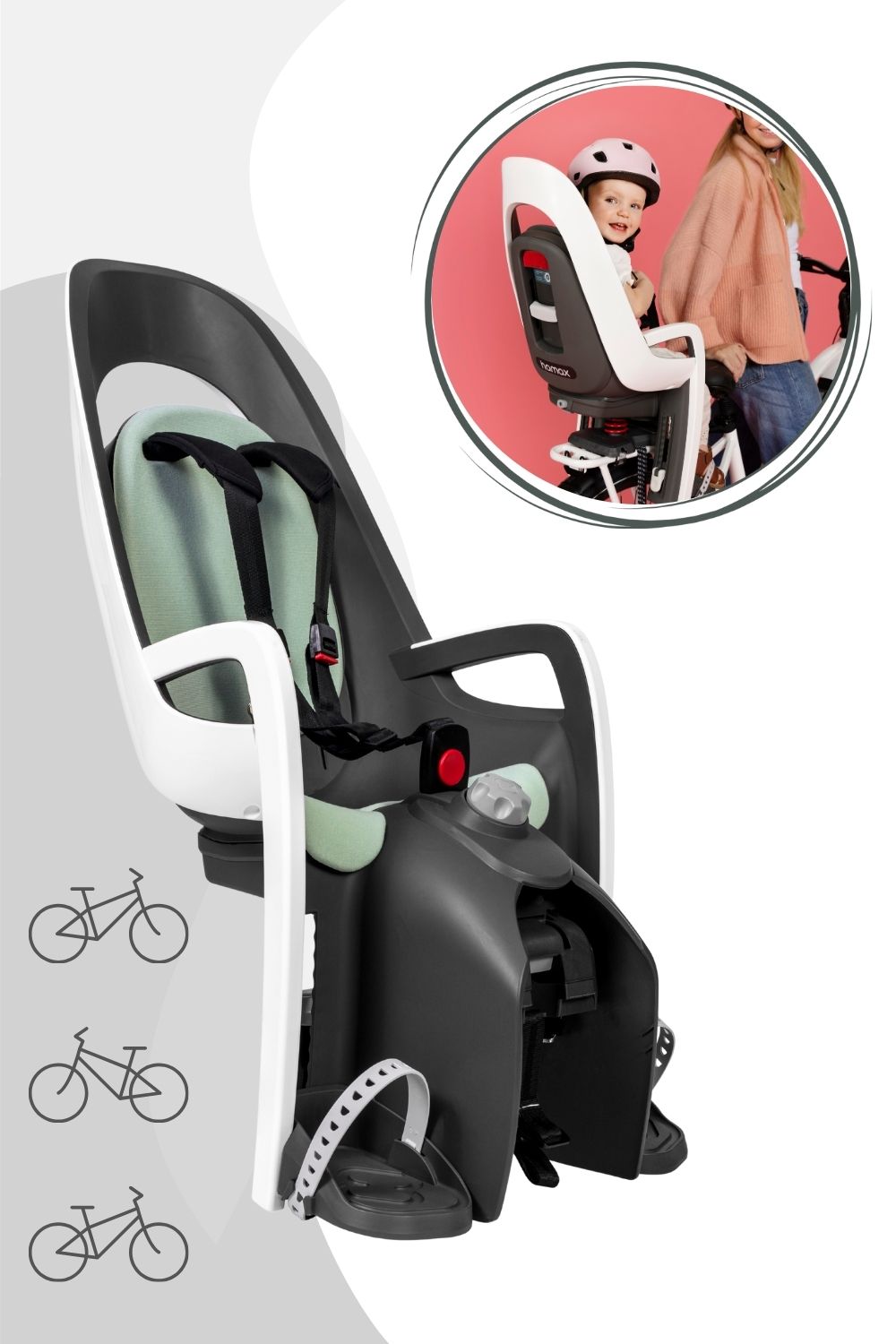 Hamax Caress Fahrradkindersitz inkl. Gepcktrger-Adapter | eBay.de