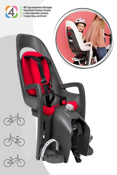 Hamax Caress Fahrradkindersitz inkl. Gepäckträger-Adapter