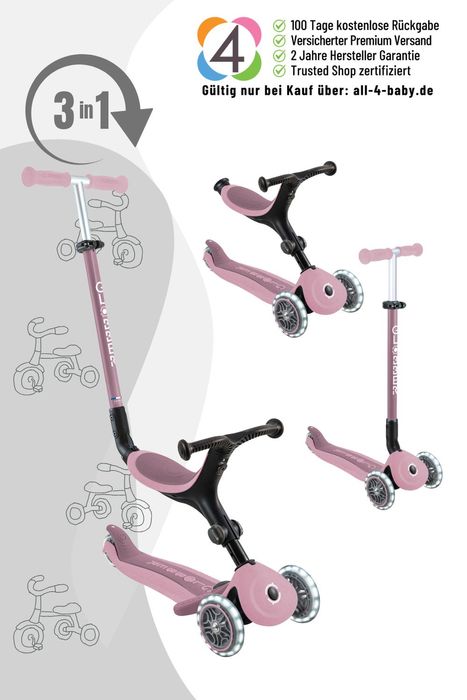 Globber Go-Up Active Lights 3-in-1 Kinderfahrzeug