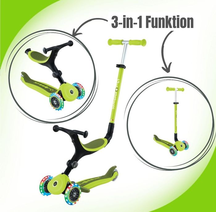 Globber Go-Up Active Lights 3-in-1 Kinderfahrzeug