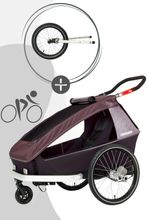 CROOZER Kid Vaaya 1 (3-in-1 Kinderfahrradanhänger) inkl. Buggy-Rad und Jogger-Set