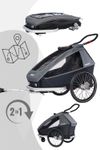 CROOZER Kid Keeke 1 2in1 Kinderfahrradanhänger mit Buggyrad Farbe: Mountain Grey