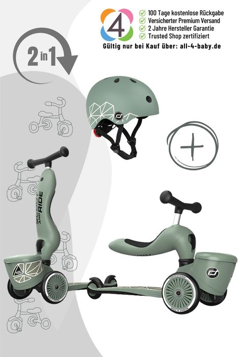 Scoot&Ride Highwaykick 1 Lifestyle - inkl. Helm