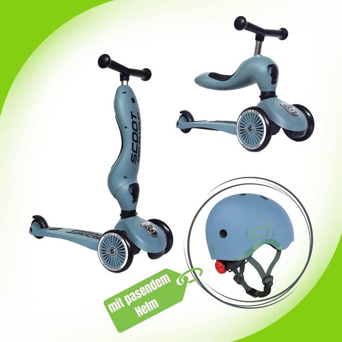 Scoot&Ride Highwaykick 1 Rutscherfahrzeug und Scooter inkl. Helm