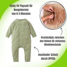 Cloby UV Playsuit / Strampler - Größe: 0 - 3 Monate (50/56)