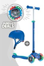 Globber Primo Plus Lights im Set inkl. Kinderhelm - 3 Wheels Scooter