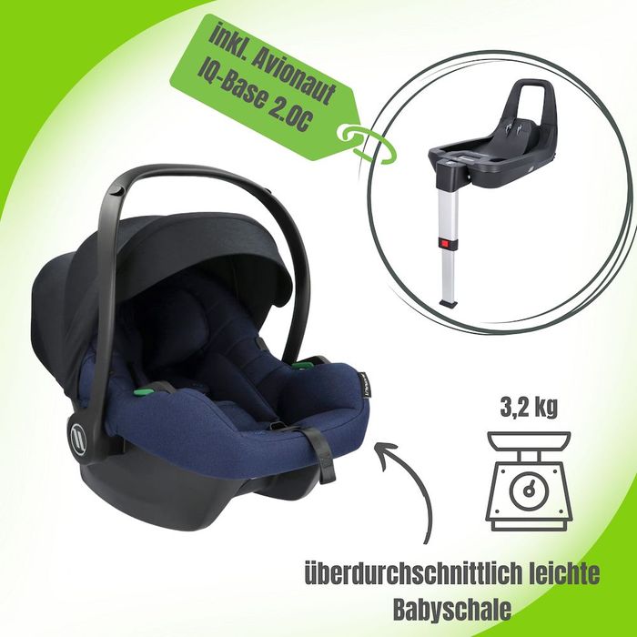 Avionaut Cosmo 2.0 Babyschale inkl. Avionaut IQ-Base 2.0C Cloud Care