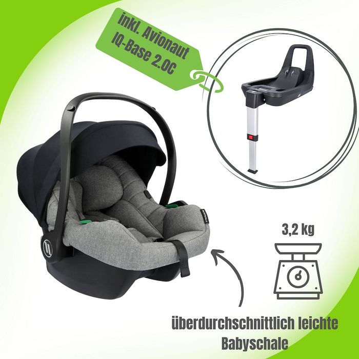 Avionaut Cosmo 2.0 Babyschale inkl. Avionaut IQ-Base 2.0C Cloud Care