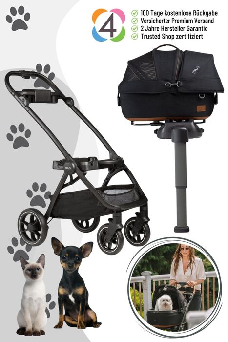 Tavo 3-in-1 Haustierschutz-System Small (Buggygestell mit Autositz)
