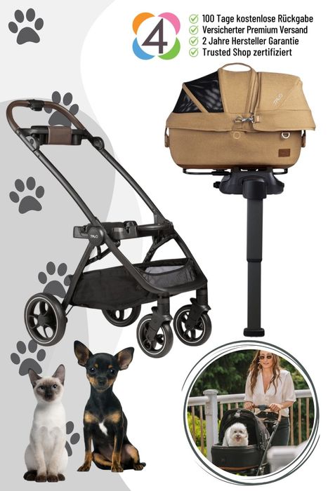 Tavo 3-in-1 Haustierschutz-System Small (Buggygestell mit Autositz)