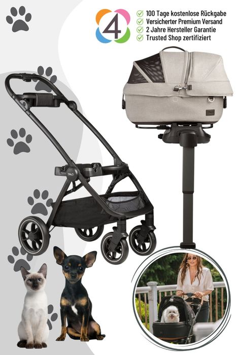 Tavo 3-in-1 Haustierschutz-System Small (Buggygestell mit Autositz)