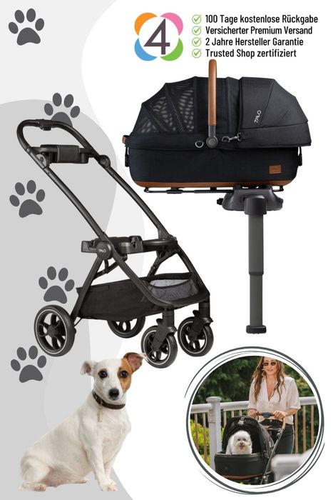 Tavo 3-in-1 Haustierschutz-System Medium (Buggygestell mit Autositz)