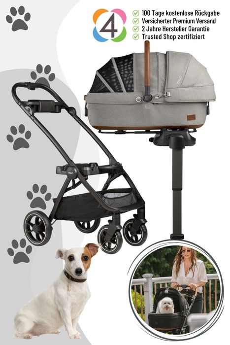 Tavo 3-in-1 Haustierschutz-System Medium (Buggygestell mit Autositz)