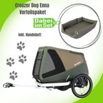 Croozer Dog Enna Bundle inkl. Enna Hundebett - Farbe: Moos Green