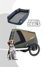 Croozer Dog Enna Bundle inkl. Enna Hundebett - Farbe: Moos Green / Moonlight Black