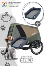 Croozer Dog Enna Bundle inkl. Enna Hundebett - Farbe: Moos Green / Moonlight Black