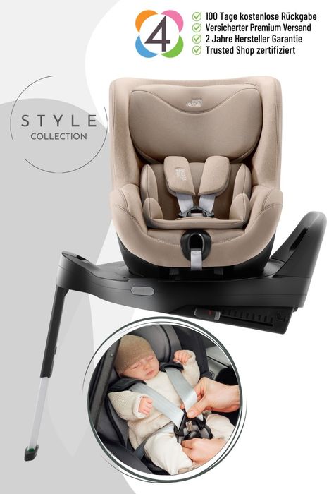 Britax Römer Dualfix Pro M Kindersitz - ab 61 cm - 105 cm, Alter: ca. 3 Monate bis ca. 4 Jahre