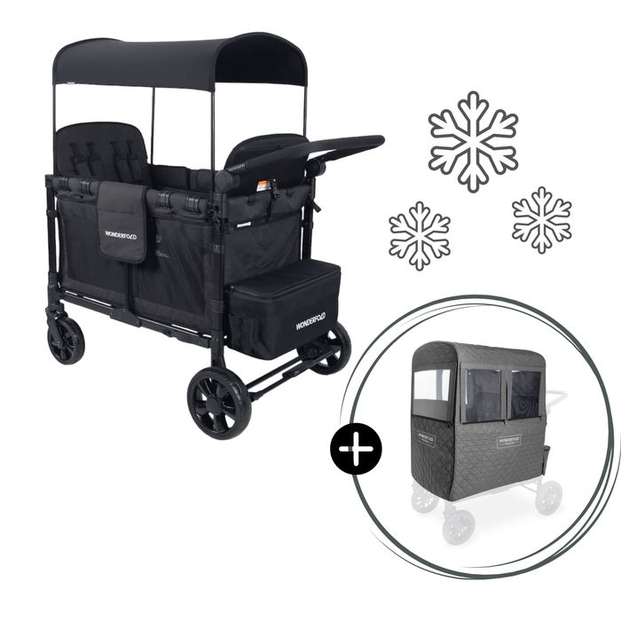 Wonderfold W4 Elite Kinderwagen für 4 Kinder / Winter Special