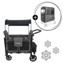 Wonderfold W2 Elite Kinderwagen für 2 Kinder / Winter Special