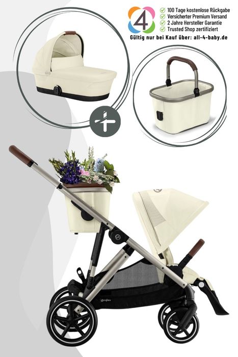 Cybex Gazelle S Kinderwagen inkl. Cot S Babywanne / Kombikinderwagen