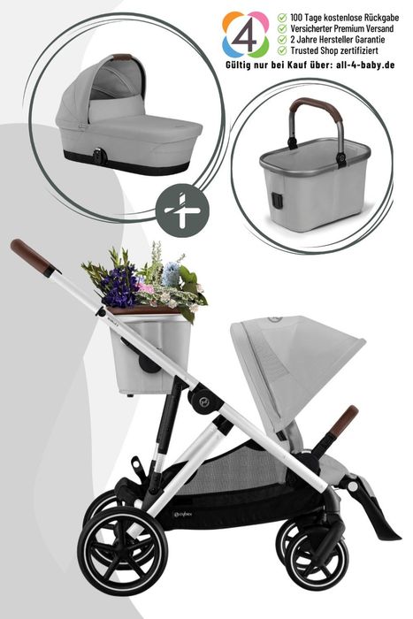 Cybex Gazelle S Kinderwagen inkl. Cot S Babywanne / Kombikinderwagen
