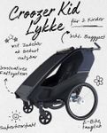 Croozer Kid Lykke Kinderfahrradanhänger für 2 Kinder