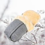 Fellhof Kinderwagenfellsack Cortina Filz / Lammfell-Fußsack