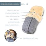 Fellhof Kinderwagenfellsack Cortina Filz / Lammfell-Fußsack