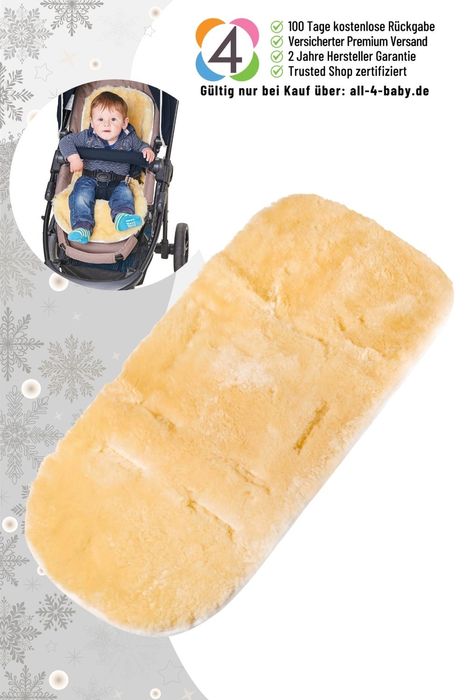 Fellhof Kinderwagen Einlage Lammfell (37 x 75 cm)
