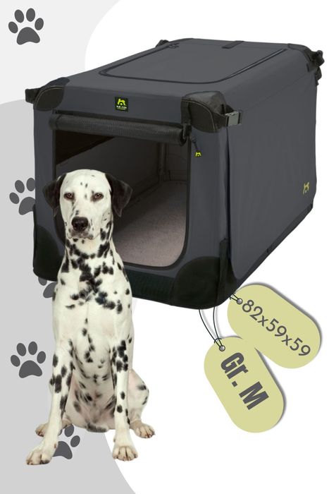 Maelson Soft Kennel faltbare Hundebox in 5 Größen, anthrazit