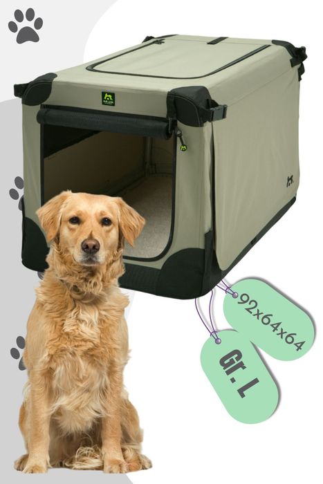 Maelson Soft Kennel faltbare Hundebox in 5 Größen / Farbe: Beige