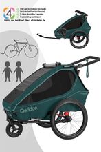 Qeridoo Kidgoo 2 - Kinderfahrradanhänger für 2 Kinder - Modell 2026