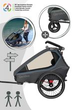 Qeridoo Kidgoo 2 - Kinderfahrradanhänger für 2 Kinder