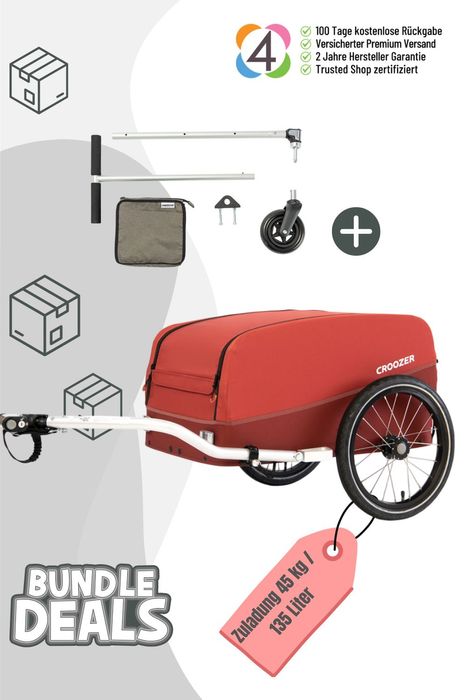 CROOZER Cargo Pakko Picknick-Party-Bundle - Farbe: Lava Red