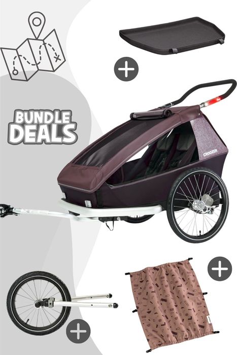 Croozer Kid Vaaya 2 Activity Bundle - Farbe: Blossom Red