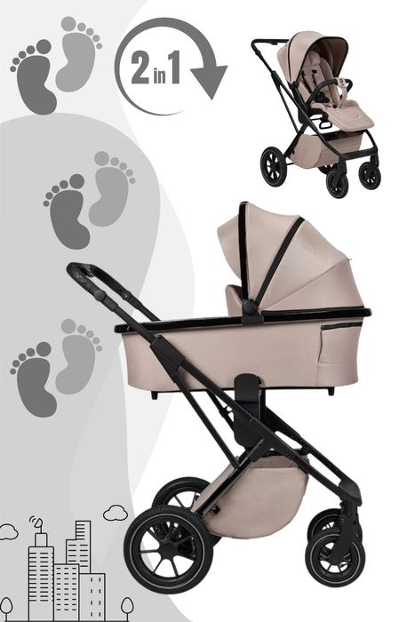 Moon PIÙ Kinderwagen / Kombikinderwagen inkl. Gratis Babyschalen Adapter