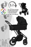 Moon PIÙ Kinderwagen / Kombikinderwagen inkl. Gratis Babyschalen Adapter.
