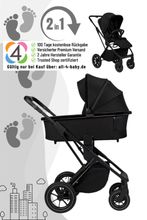 Moon PIÙ Kinderwagen / Kombikinderwagen inkl. Gratis Babyschalen Adapter.