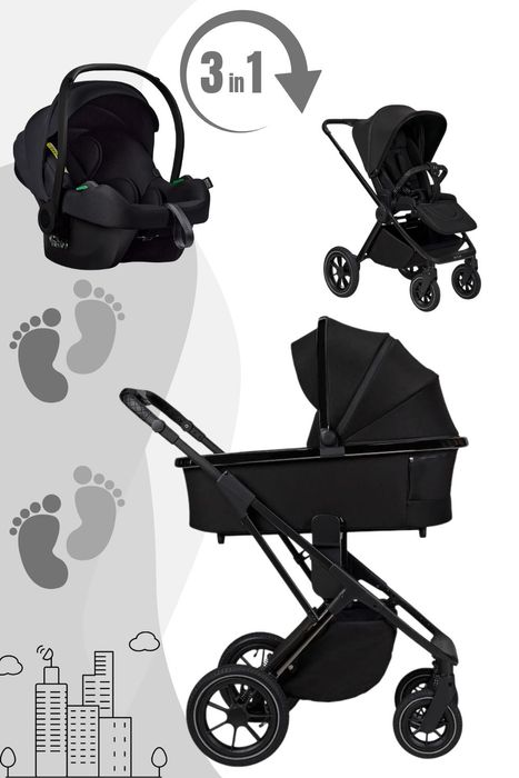 Moon PIÙ Kinderwagen Set inkl. Cosmo 2.0. Babyschale